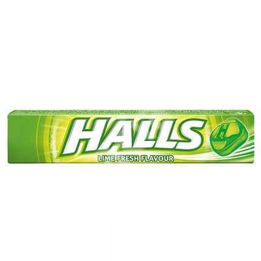 Halls Lime Bonbons aromatisés au citron vert, 9 pièces, Kraft Food