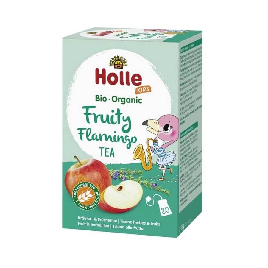 Vruchtenthee voor kinderen, Fruity Flamingo, 36g 20 builtjes, Holle Bio-Organic