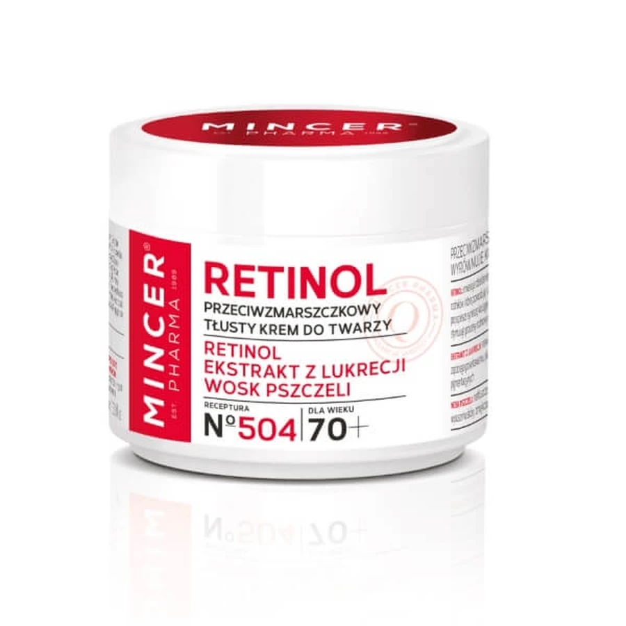 Mincer Pharma Retinol 70+ Anti-Falten fettige Gesichtscreme Nr. 504, 50 ml