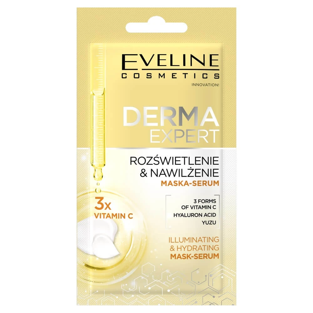 Eveline Cosmetics Derma Expert Verhelderend en Hydraterend Crème Gezichtsmasker-Serum, 8 ml