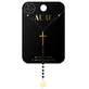 Auri Black beaded necklace with cross and circle