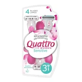 Wilkinson Quattro For Women Maquinillas de afeitar sensibles, 3 piezas