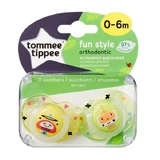 Tommee Tippee Fun Style fopspeen 0-6m Geel, 2 stuks