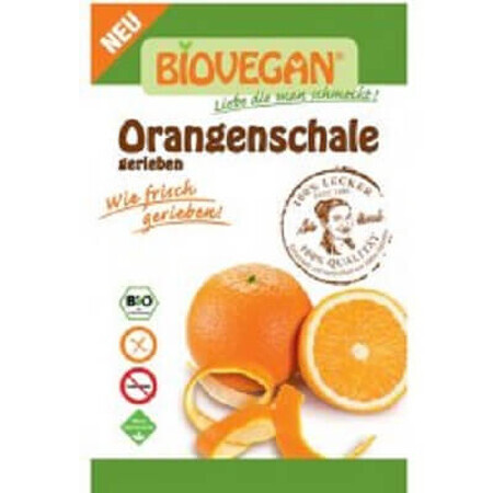 Geriebene Orangenschale, 9g, Biovegan