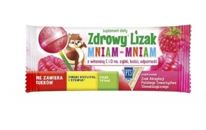 Gezonde Yummy Yummy Lolly met vitamine C en D Framboos, 1 stuk
