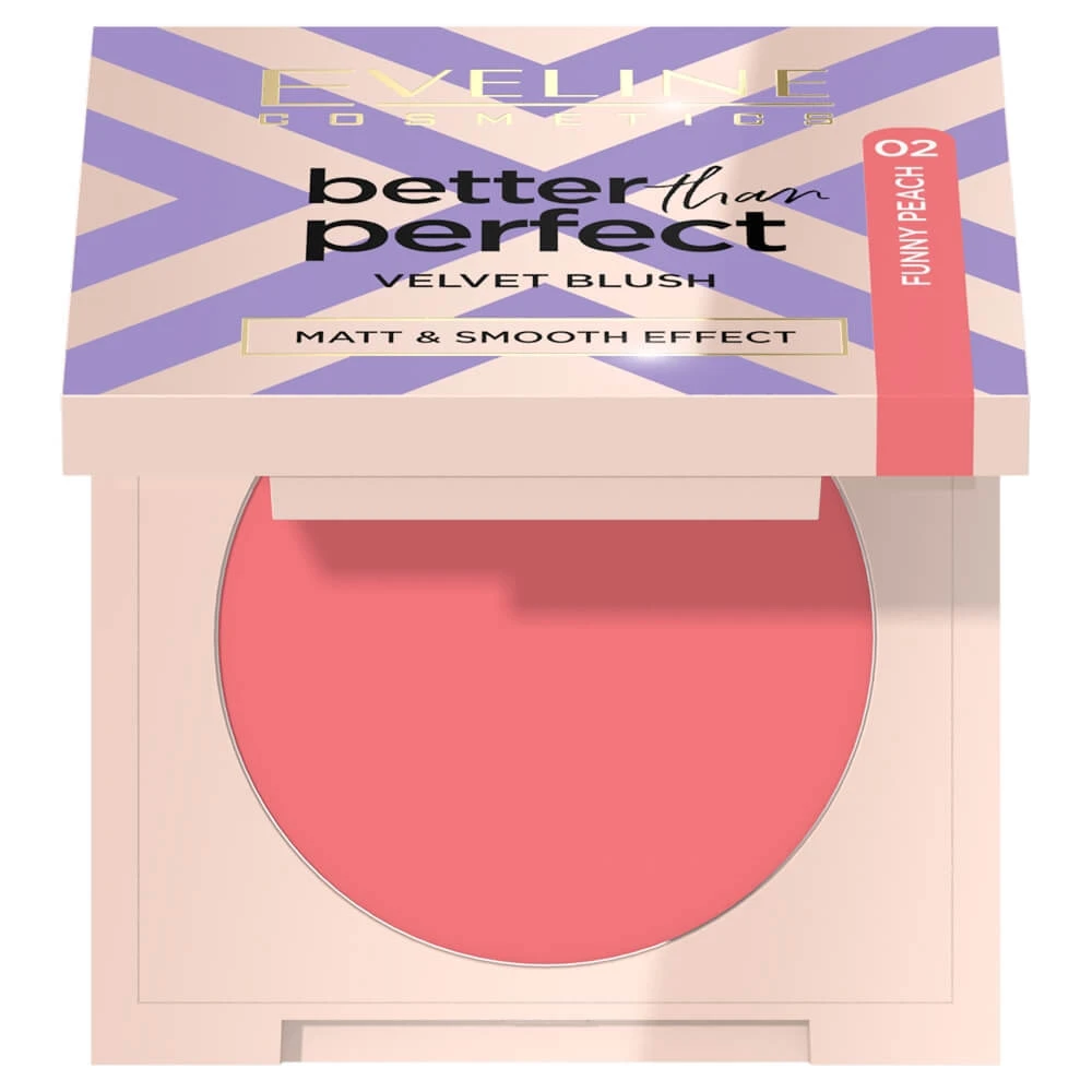 Eveline Cosmetics Better Than Perfect Velvet Blush Pressed Blush 02 Funny Peach, 2,3 g