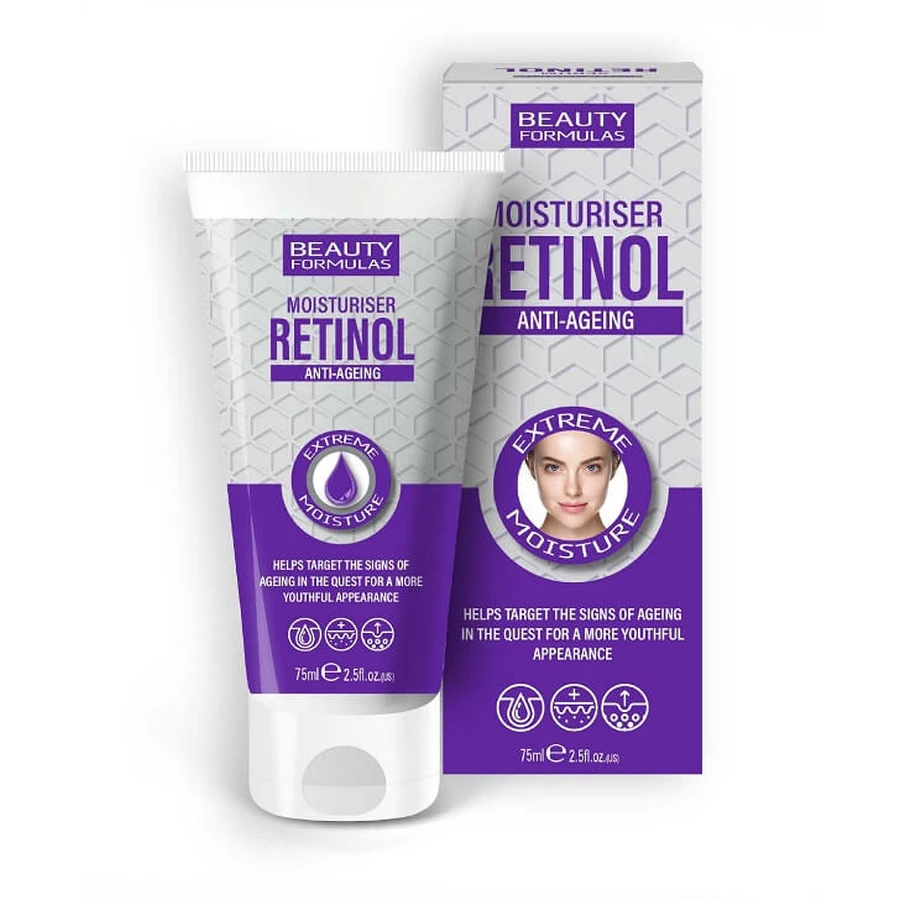 Beauty Formulas Retinol Anti-Ageing Moisturiser Nawilżający krem do twarzy, 75 ml: ceny i cechy