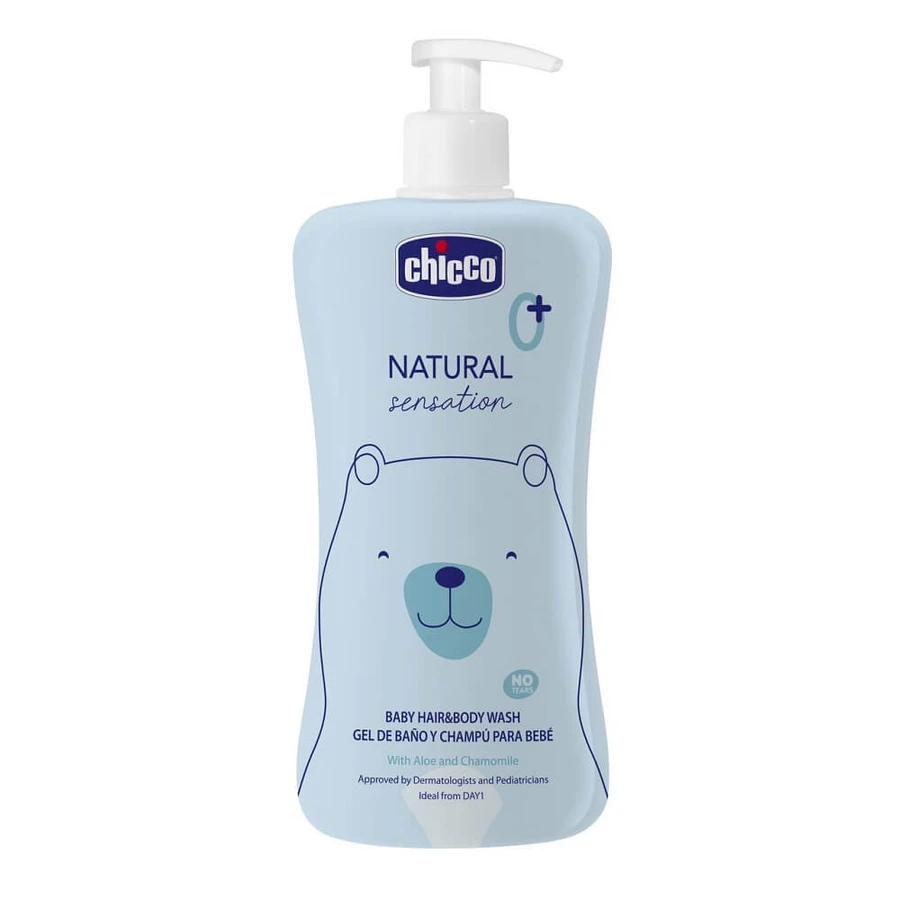 Chicco Natural Sensation wasgel voor lichaam en haar 0m+, 500 ml