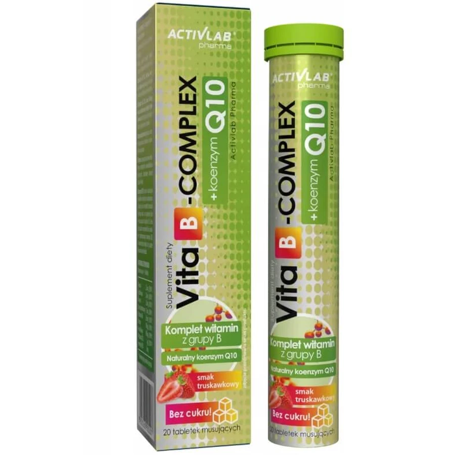 ActivLab Pharma Vita B-Komplex + Coenzym Q10, 20 Brausetabletten