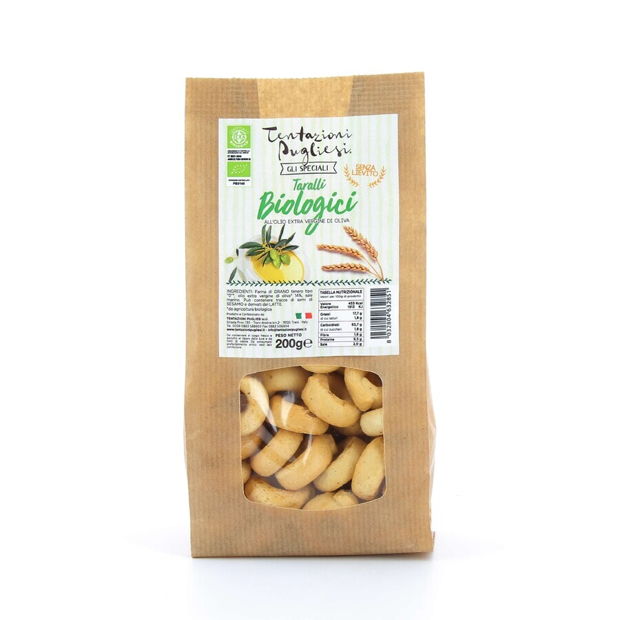 Bagels à l'huile d'olive extra vierge Taralli Biologigi, 200 g, Tentazioni Pugliesi