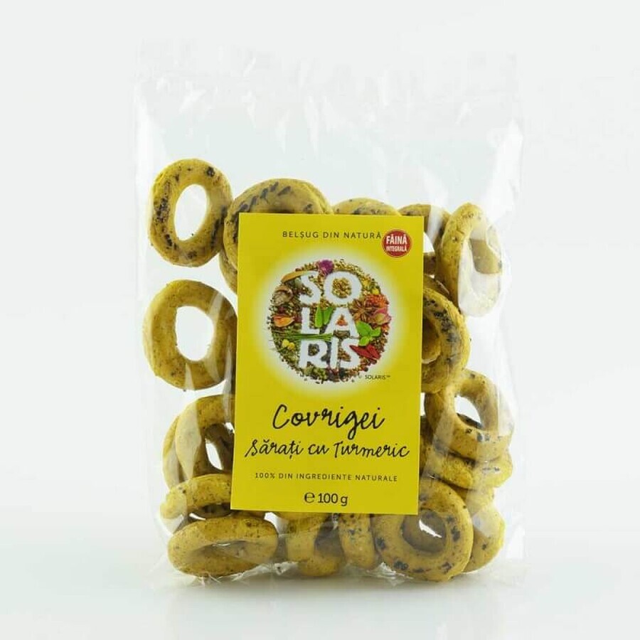 Salted pretzels with turmeric 100 gr, Solaris