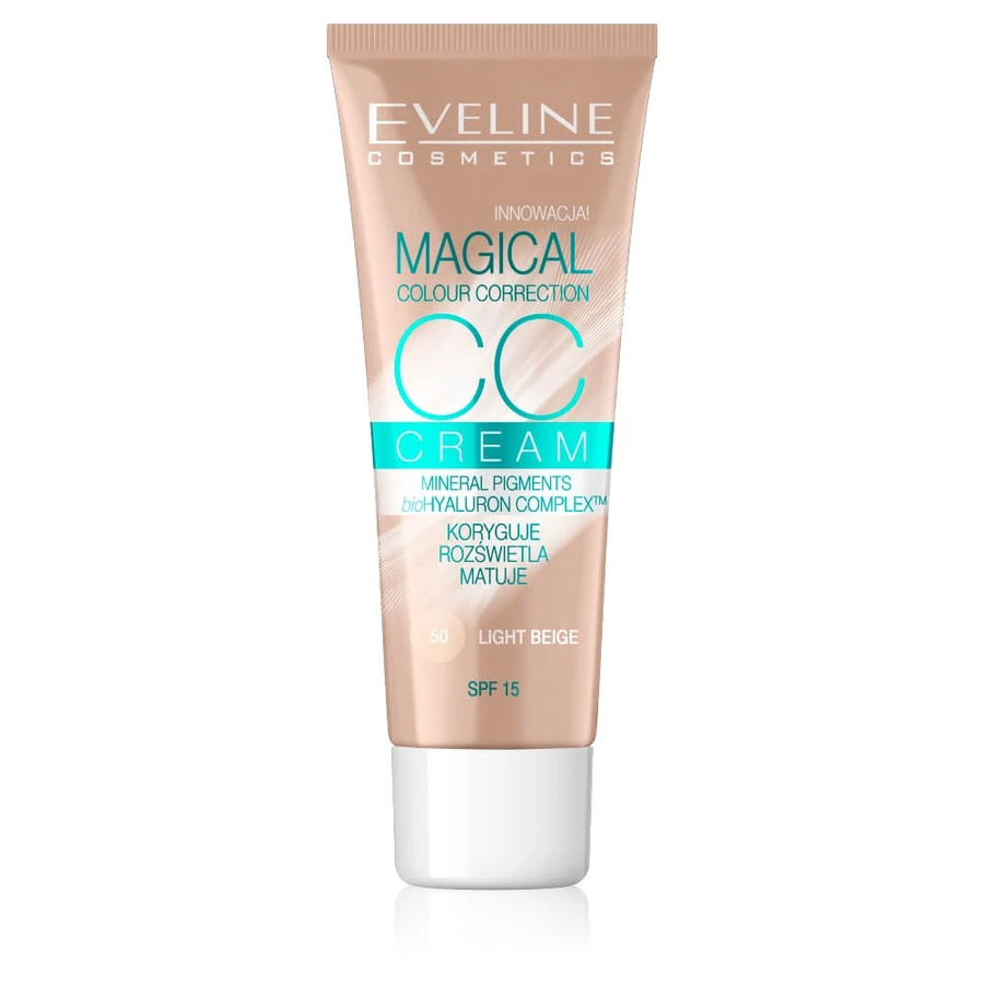 Eveline Cosmetics Magical Colour CC Cream Multifunctionele foundation 50 Licht Beige, 30 ml