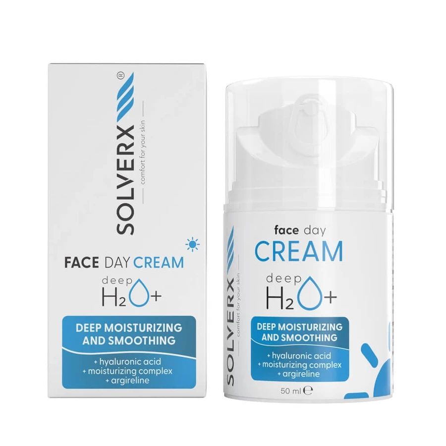 Solverx Deep H2O+ Crema de día, 50 ml