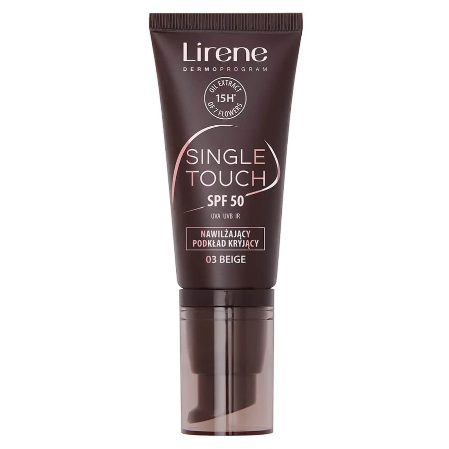 Lirene Single Touch SPF50 Nawilżający podkład kryjący 03 Beige, 30 ml: ceny i cechy