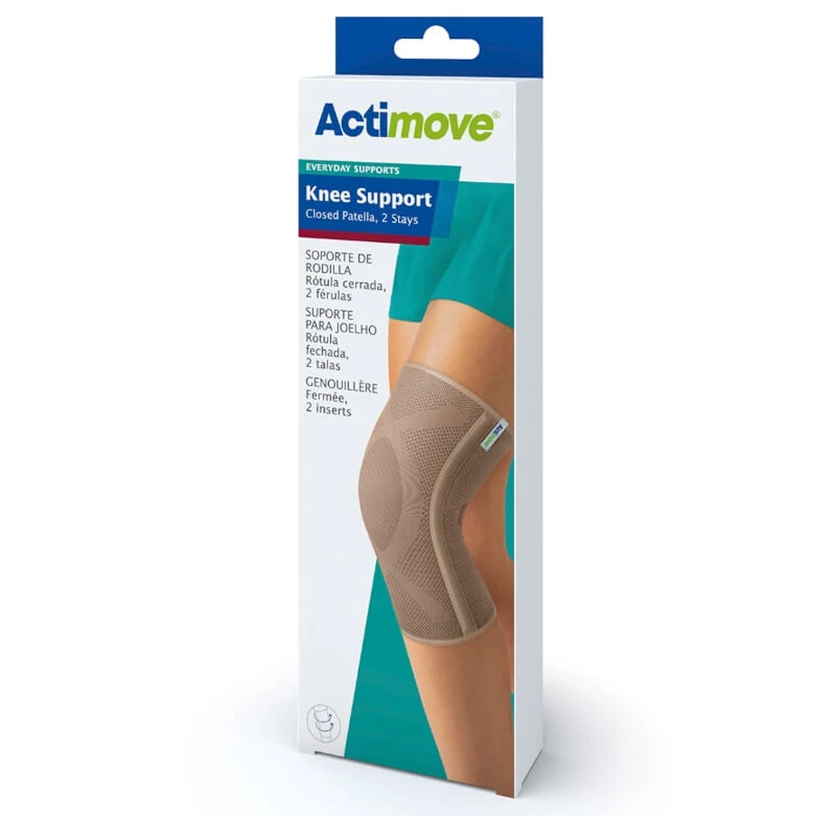 Actimove Suport pentru genunchi Patella închisă 2 Stays Suport pentru stabilizarea genunchiului bej L