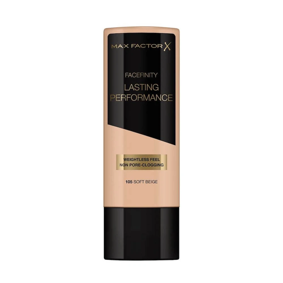 Max Factor Facefinity Lang anhaltende, deckende Foundation 105 Soft Beige, 35 ml