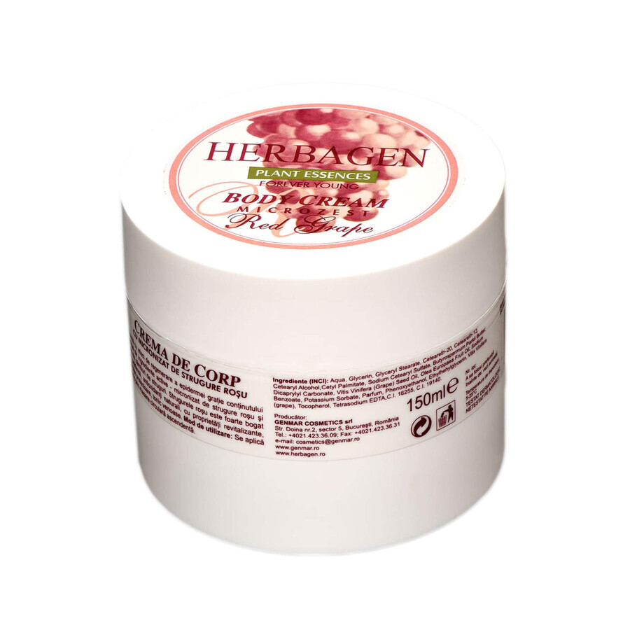 Körpercreme mit roten Trauben mikronisiert, 150 ml, Herbagen