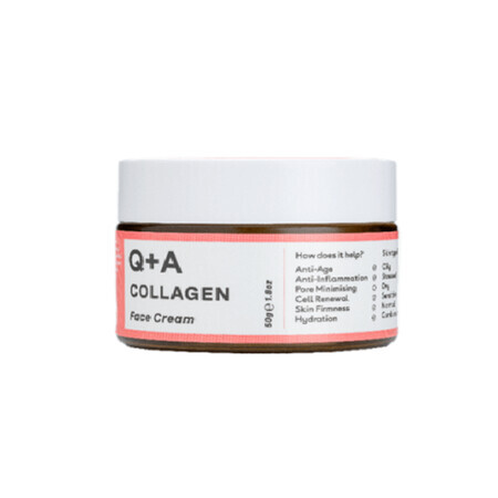 Anti-aging face cream with collagen, 50 g, Q+A