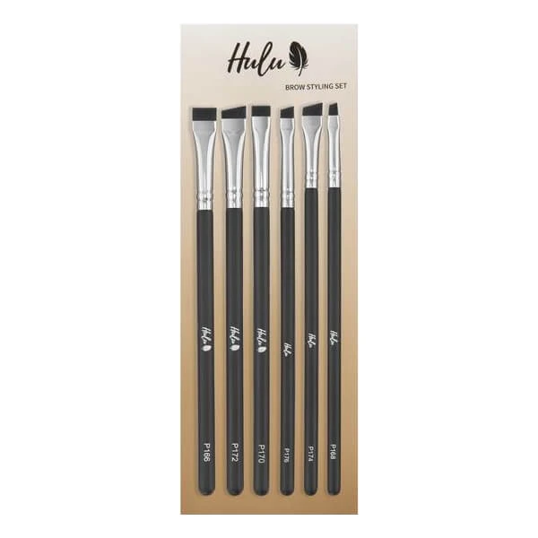 Hulu wenkbrauwstyling set van 6 wenkbrauwstylingborstels