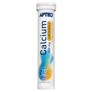 Calcium 300mg mit Vitamin C Apteo Orangengeschmack 20 Brausetabletten