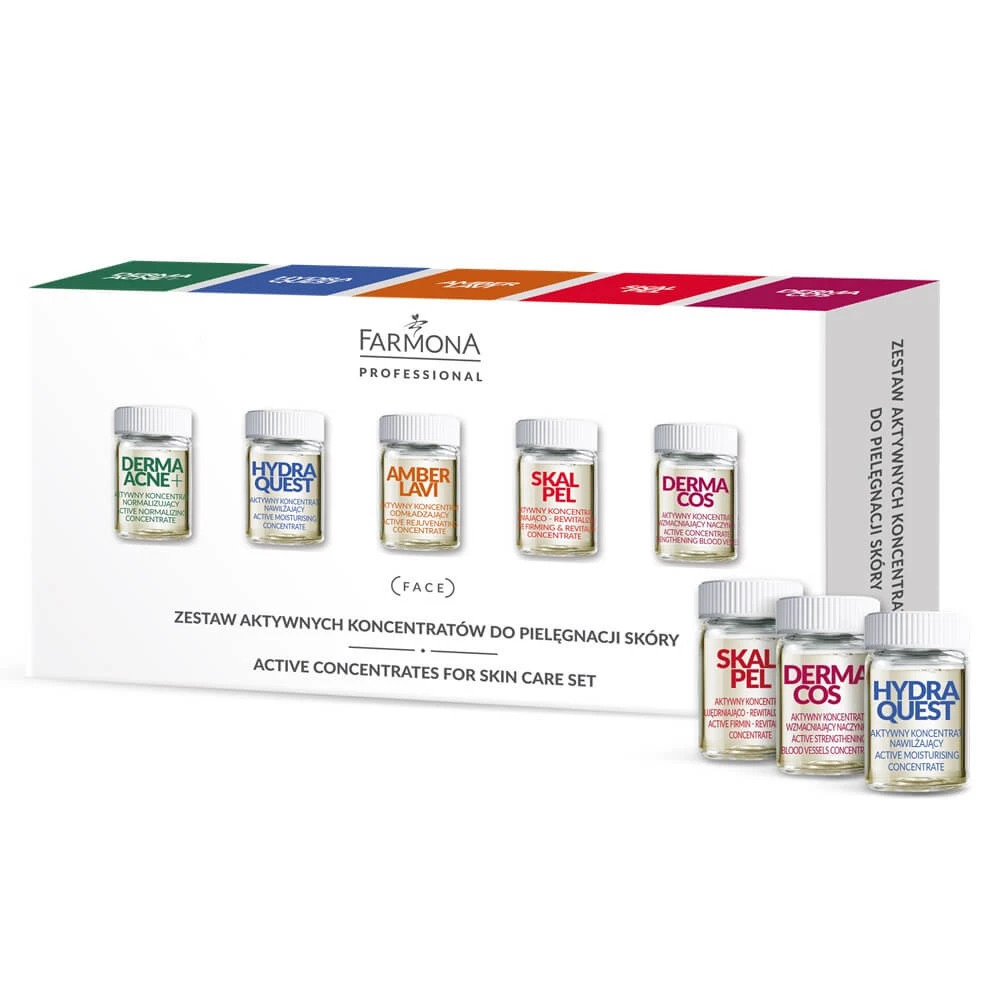 Farmona Professional Set met actieve gezichtsverzorgingsconcentraten, 10 x 5 ml