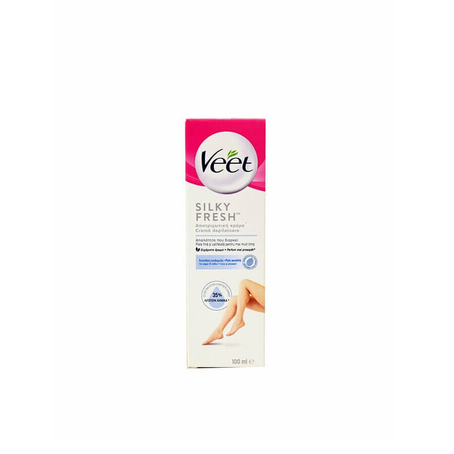 Crème dépilatoire pour peau sensible, 100 ml, Silky Fresh, Veet