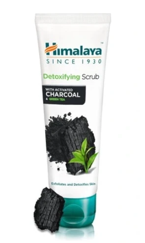 Himalaya, Ontgiftende gezichtsscrub met actieve kool, 75 ml
