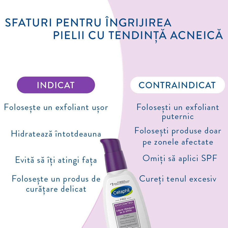 Crema idratante con SPF 30 Cetaphil PRO SpotControl, 120 ml, Galderma