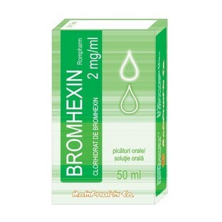 Bromhexin 0,2%, solution, 50 ml, Rompharm