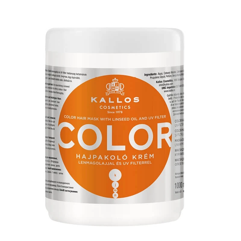 Kallos KJMN Kleurmasker voor gekleurd haar, 1000ml