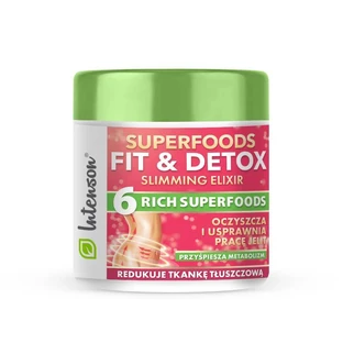 Intenson Superfoods Fit amp; Detox Elixir Frullato di fibre, 135 g