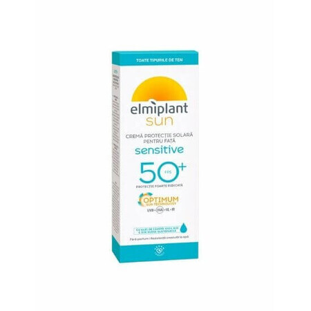 Zonnebeschermingscrème voor gezicht, SPF 50+, 50ml, Elmiplant