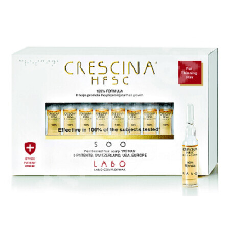 Crescina Re-Growth Femme, 20 ampoules, Labo