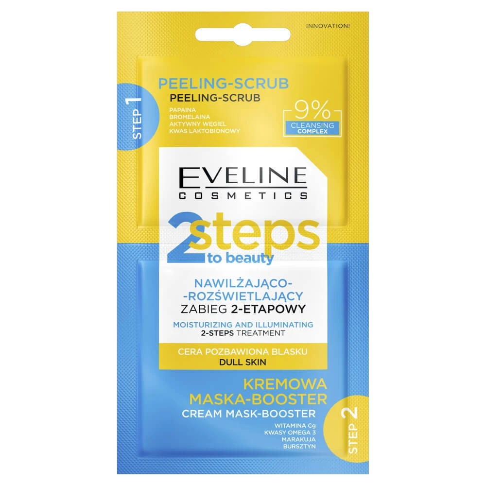 Eveline Cosmetics 2 stappen naar schoonheid Hydraterende en verhelderende 2-staps behandeling, 2x4 ml