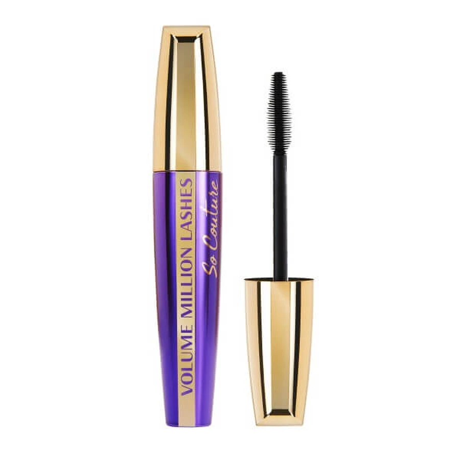 L Oreal Paris Máscara de pestañas Volume Million Lashes So Couture Negra, 9,5 ml