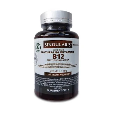 Singularis, Natuurlijke vitamine B12 Methylcobalamine 990 µg + 1 mg BioPerine, 120 capsules