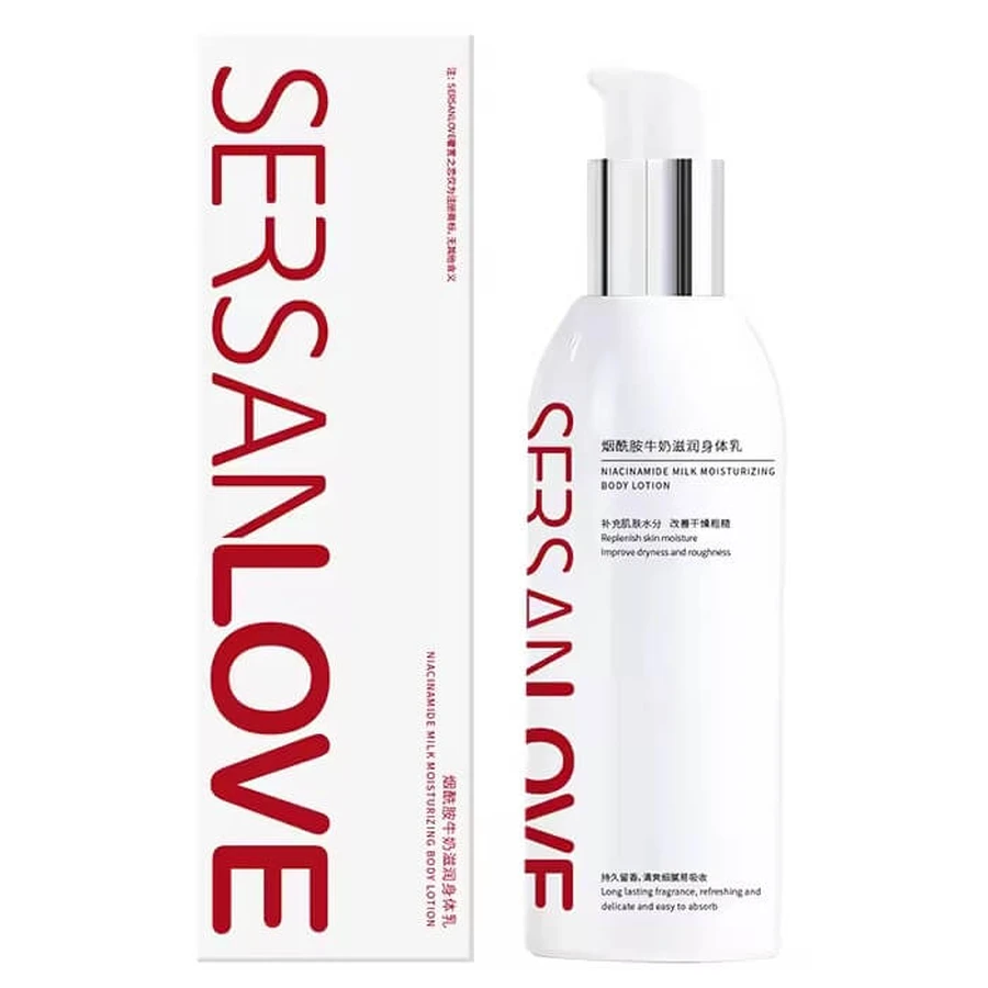SersanLove Loción corporal hidratante con niacinamida, 260 ml