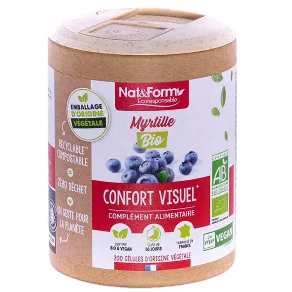 Nat&Form Bosbes Bio Comfort Visueel 200 capsules
