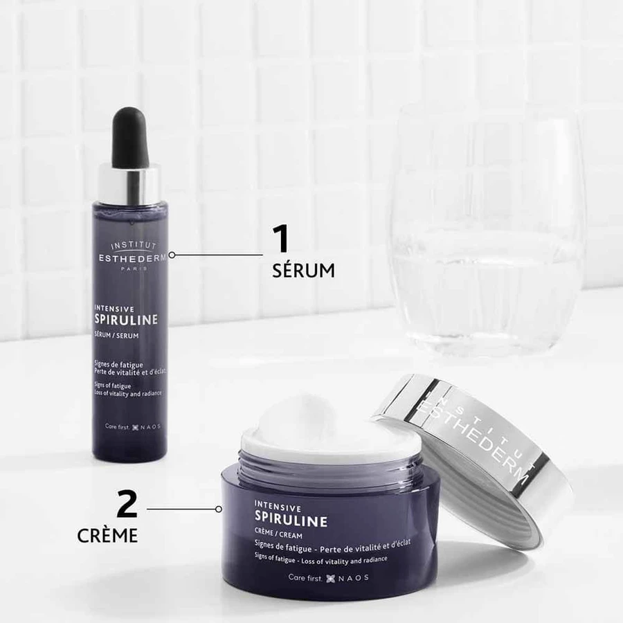 Institut Esthederm Intensieve Anti-vermoeidheidscrème Spirulina Vermoeide en gedevitaliseerde huid 50ml
