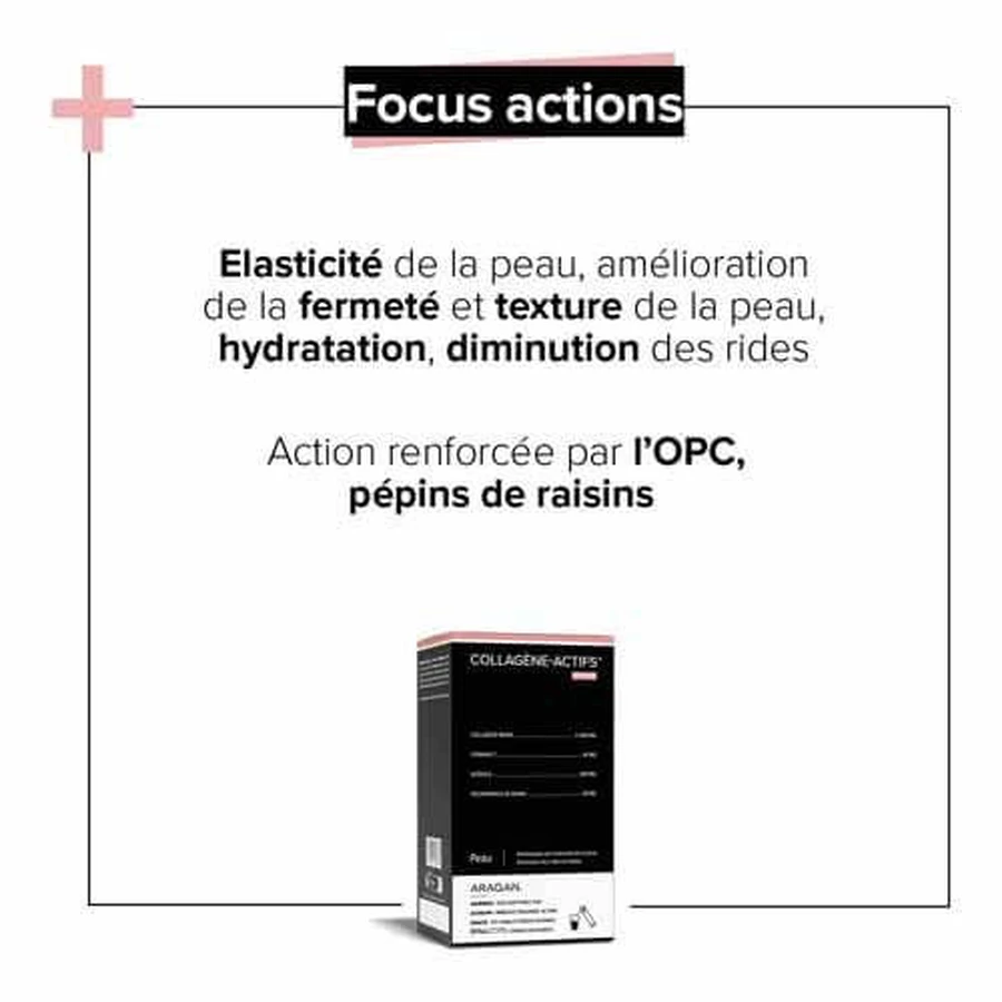 Aragan Synactifs Collageen Actief 20 Aardbei Yuzu Sticks