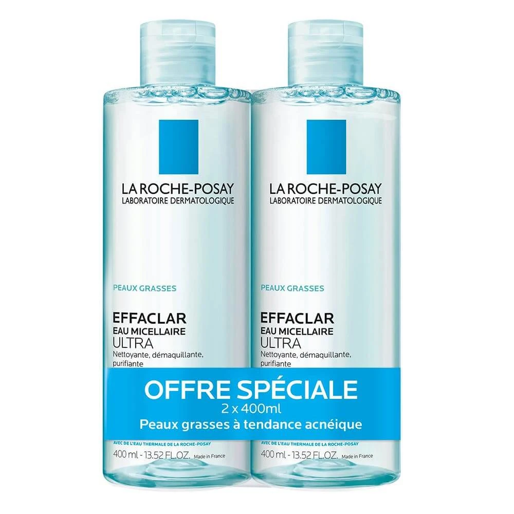 La Roche-Posay Effaclar Micellair Water Zuiverende Vette en Gevoelige Huid Vette Huid 2x400ml