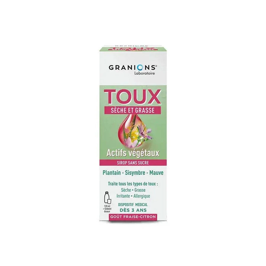 Granions Dry and Gassy Cough Medical Devices 120 ml + measuring cup