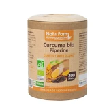 Nat&Form Biologische kurkuma en piperine 200 gels