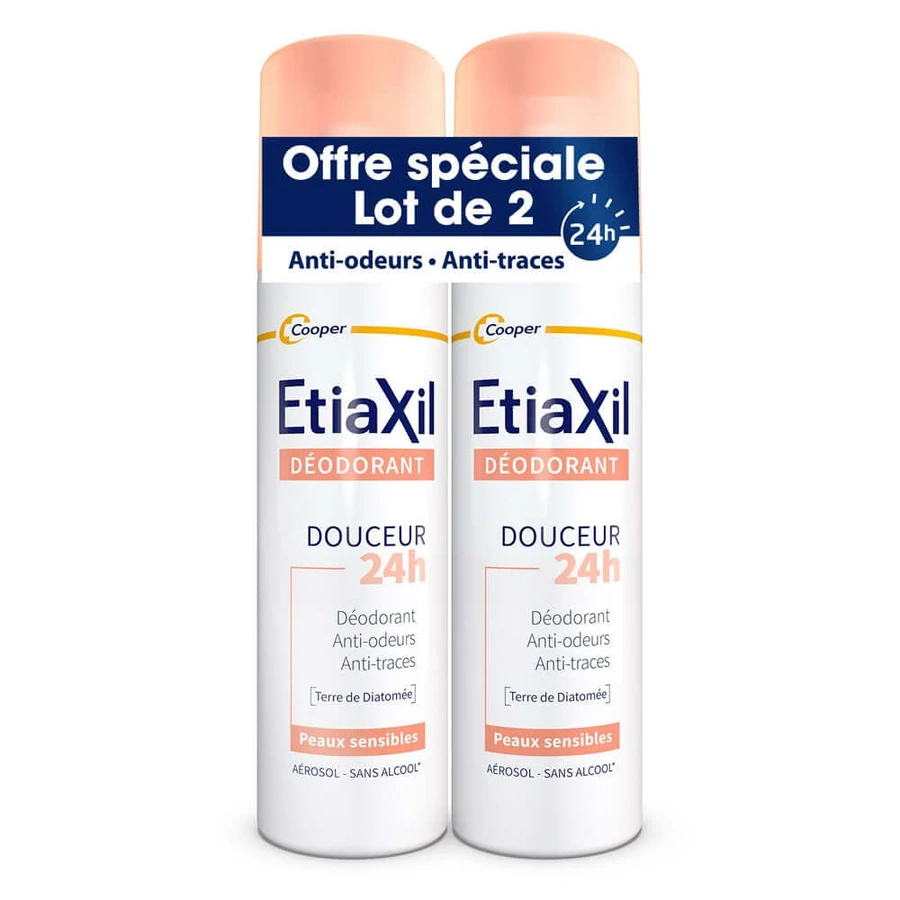 Etiaxil Deodorant Spray Delicaat zonder aluminium 48 uur Gevoelige Huid 2x150ml