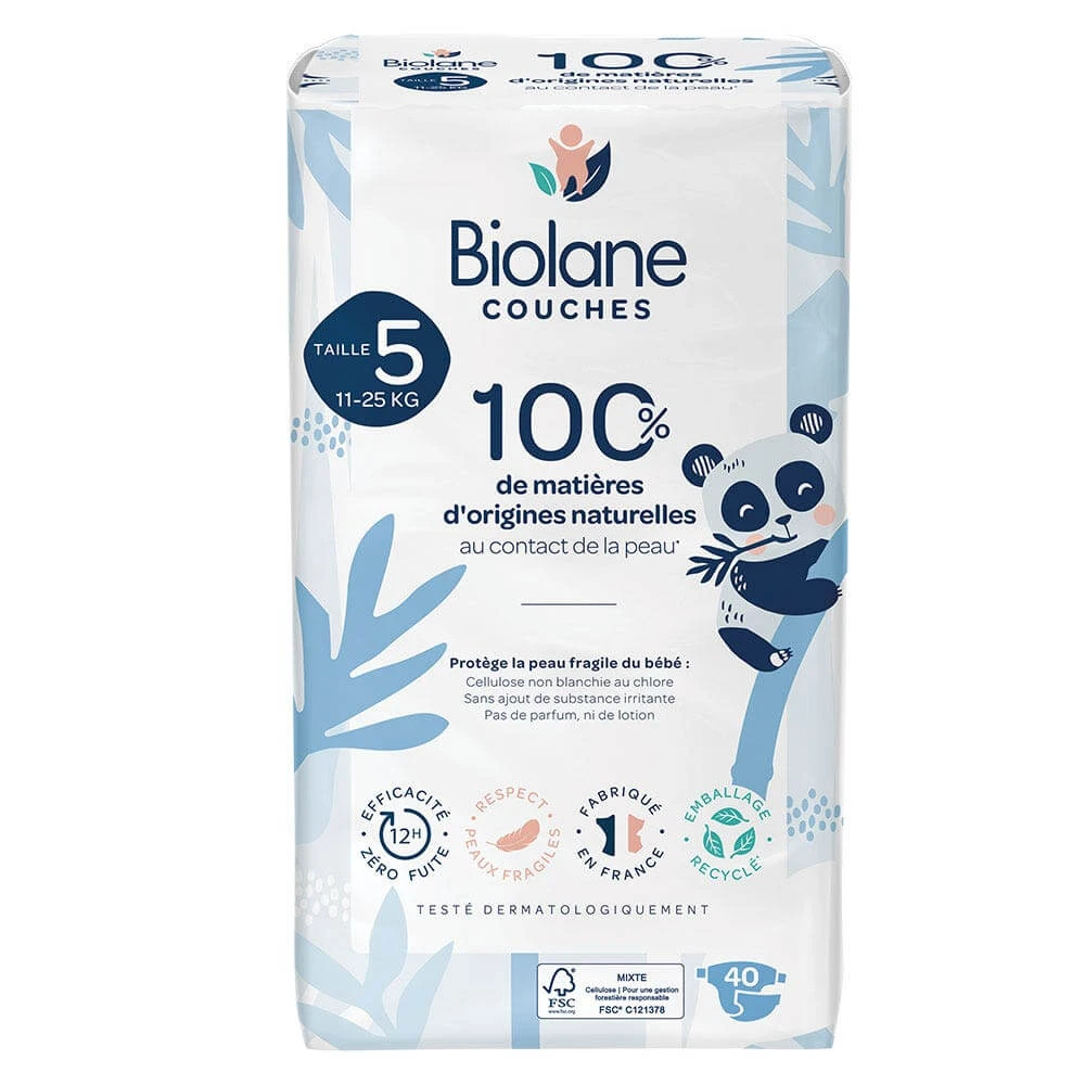 Biolane Naturals Ecologische Luiers Maat 5 x40