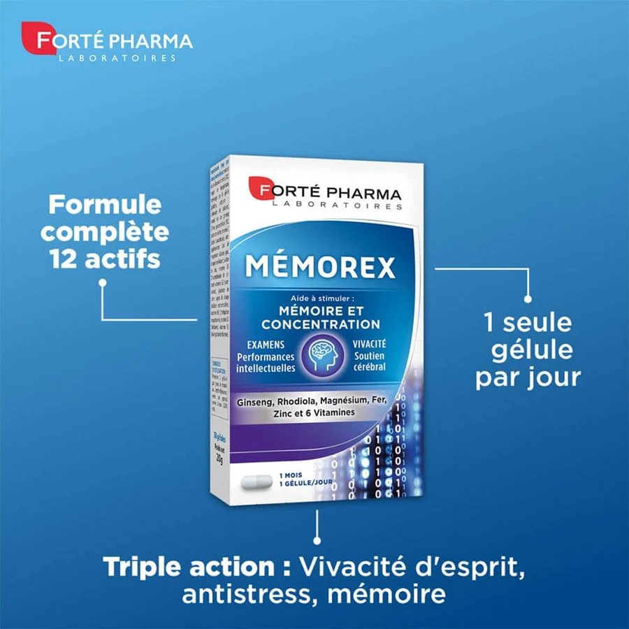 Forté Pharma Mémorex Mémoire et concentration 30 gélules
