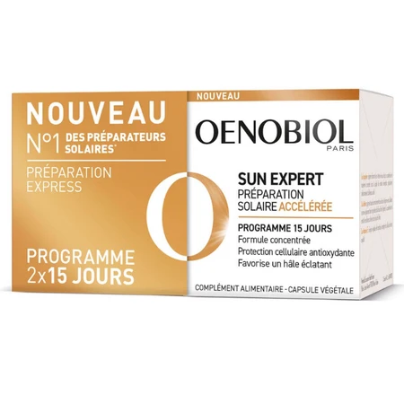 Oenobiol Sun Expert Beschleunigtes Sonnenpräparat 15-Tage-Programm 2x15 Kapseln
