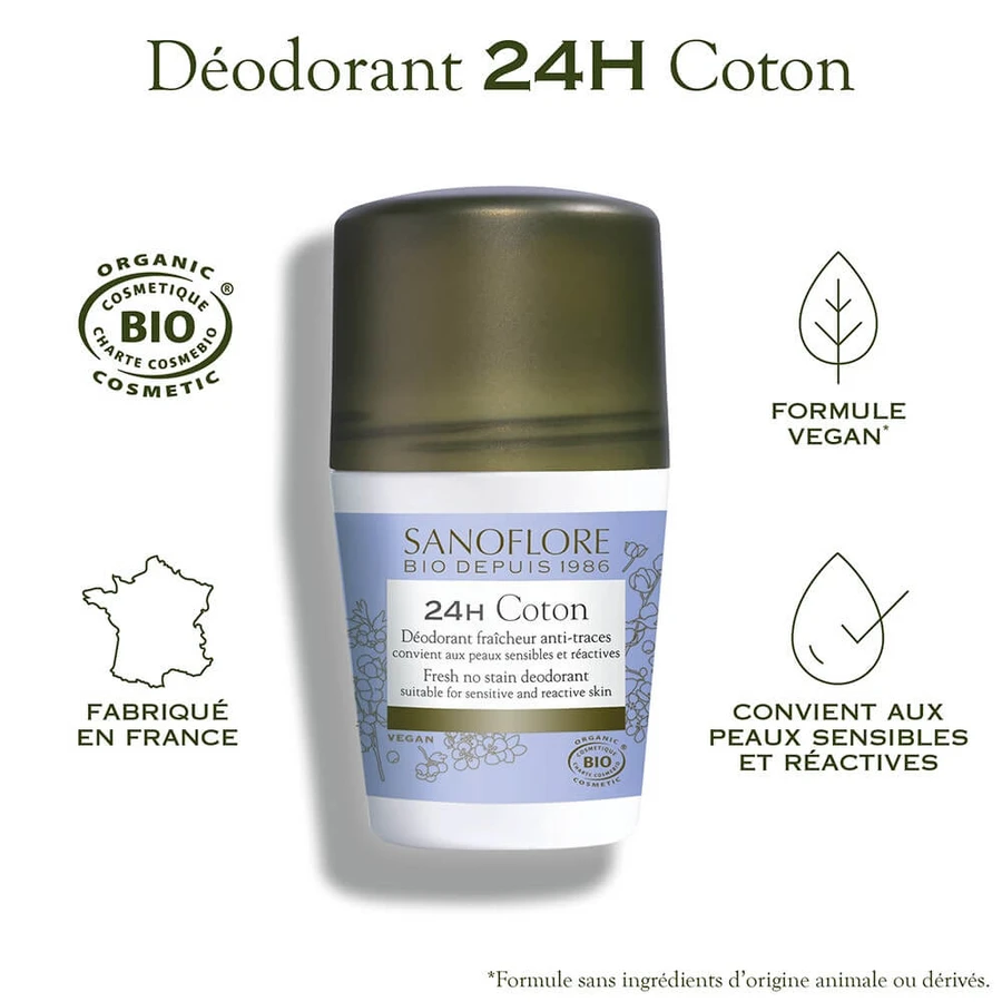 Sanoflore 24-uurs Deodorant Organic Cotton 2x50 ml
