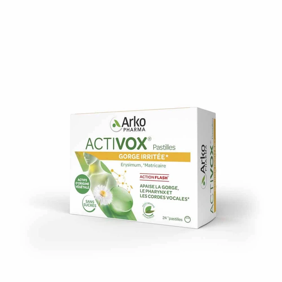 Arkopharma Activox Keelverzachtend Mint en Eucalyptus 24 tabletten