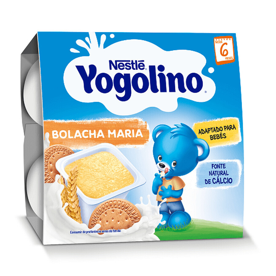 Grey dessert with milk and Yogolino biscuits, +6 months, 4x 100g, Nestle